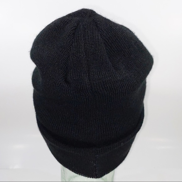 Dolls Kill Meow Kitty Black Knit Fold-over Beanie - Picture 4 of 8